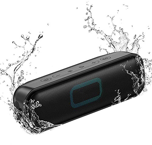 NOTABRICK Bluetooth Speaker 20W Portable Speakers Wireless Bluetooth 5.0,Loud Stereo,1200mins Playtime,Wireless Stereo Pairing,IPX7 Waterproof Speaker with Colourful Lights for Outdoor,Indoor