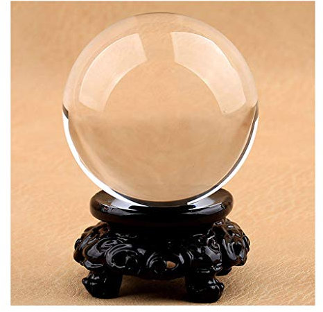 YANYUESHOP Energy Crystal Balls Transparente Kristallkugel mit Sockel Full Netcom Ganzkörper-Zaubershow-Kristallkugel Fotografie Meditation Divination Ball Lensball Fotografie Kristallkugel Poliert