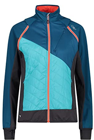 CMP Hybride Damenjacke mit abnehmbaren Ärmeln, deep Lake,36