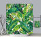EHOMERY Rideau De Douche Anti Moisissure Impermeable Porte Rideau pour Armoire Salle De Bain Feuilles Rideau Douche Tissus Lavable Rideaux De Douche Motif Polyester Vert 140X180Cm