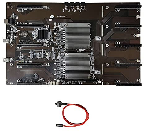 XIDIT X79 BTC Mining Motherboard+Switch Cable 10XPCIE 8X GPU Slot LGA 2011 DDR3 for ETH Miner Mining X79 M10 Motherboard