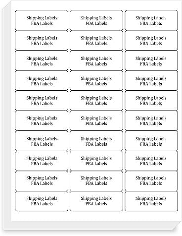 FungLam 1 x 2-5/8 Shipping Address Labels 900 Label Stickers Paper for Laser/Inkjet Printer 30 per Page Printable Mailing Labels (30 Sheets, 900 Labels)