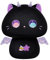 Mewaii 36CM Kawaii Kuscheltier Lila Katze mit großen Augen Pilzförmiges Stofftier Wurfkissen Plüsch Kissen Ausgestopftes Spielzeug Geschenk für Kinder ab 3 Jahren
