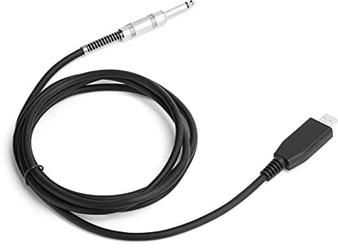 USB Guitar Cable, USB Male to 6.35mm 1/4 Inch Jack Connector Cord, USB Male to 6.35mm Mono Jack Connector Cord Guitar Base to PC Recording Cable (#1)