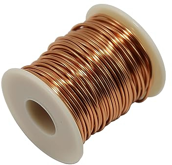 Alambre de Cobre, Alambre Cobre Para Joyeria, Alambre de Cobre Lacado Para Manualidades, Rollo de Alambre Cobre 1,5mm,20m