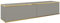 Meuble TV suspendu, doré, 135 cm, meuble de télévision, plusieurs couleurs, meubles de salon, style moderne (gris II)