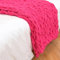 Dazzluxe Chunky Knit Blanket Throw, Soft Chenille Yarn Throw Blanket, Handmade Thick Cable Knit Crochet Blanket, Large Knit Chunky Throw Blanket for Couch Home Decor,Rose Red,200 * 200 cm