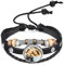 INBLUE Personalisierte Leder Armband mit Bild Inneren für Frauen Wickel Style Einstellbare Geflochtene Seil Armband mit Perlen Memorial Schmuck Geschenk für Mutter Ehefrau (Stil B - Schwarz)
