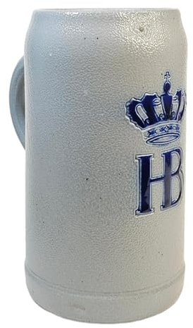 HB Hofbräu München MaßKrug 1l Salzglasur Seidel Steinkrug Hofbräuhaus