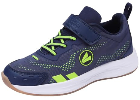 JAKO J-TF Play EV Sneaker, dk Navy/Lime, 32 EU