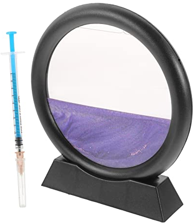 DRESSOOS Sablier De Peinture De Sable 3d Décorations De Maison Pour La Maison Art Du Sable Qui Coule Images Encadrées Déco Jardin Zen Le Cadeau Ornements L'eau Bureau Violet,mauve Liquide