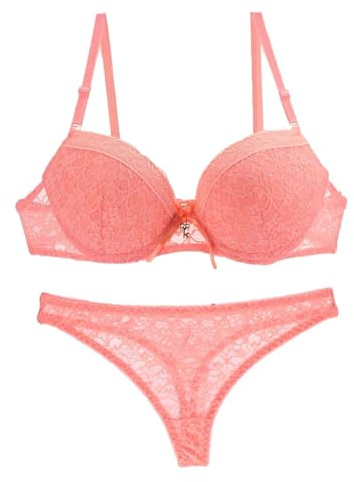 Rpporm Damen BH Set Push Up BH Und Slip Dessous Set Sexy Spitze Unterwäsche Reizwäsche Lingerie Große Größen Lace Bra Panty Babydoll Dessous Nachtwäsche Für Frauen