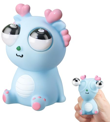 Vunake Squeeze Spielzeug Stressbälle Stress Squeeze Spielzeug Squeeze Toy Squeeze Ball Popping Out Eyes Squeeze Toys stressball Anti Stress Spielzeug für Erwachsene und Kinder Blau