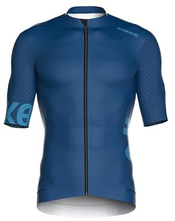 INBIKE Radtrikot Herren Kurzarm Fahrradtrikot Sommer Atmungsaktiv Trikot Fahrrad Rennrad Shirt Fahrradbekleidung Blau 2XL