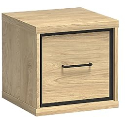 Lomadox Nachttisch Nachtschrank Betttisch Nachtkästchen Nachtkommode Nachtschränkchen Nachtkonsole in braun Eiche