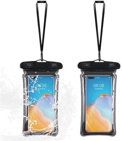 Shengxi 2 Pezzi Custodia Impermeabile Smartphone, Custodia Subacquea Smartphone Custodia Impermeabili iPhone per iPhone 15/14/13/12/11 Pro Max Mini XR XS SE Xiaomi Redmi 12/Note 13 Fino a 6,8