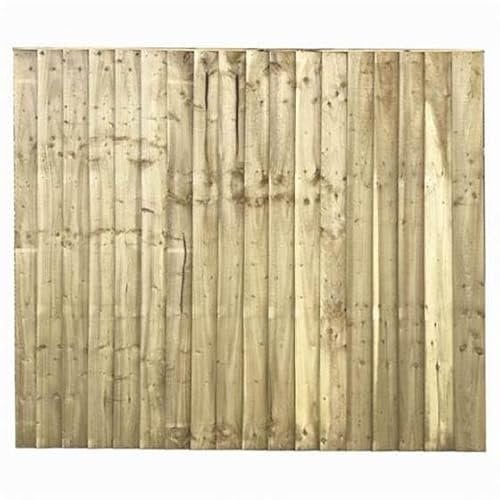 Feather Edge Panels Heavy Duty Garden Fence Panel Pressure Treated Garden Fence 15 Year Anti-Rot Guarantee 180cm x 180cm (6 Foot x 6 Foot)