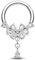 CM Crareesi Mania Schmetterling Septum Piercing Chirurgenstahl 8mm Hängend Nasenpiercing Septum Daith Helix Piercings Silber Knorpel Ohrring