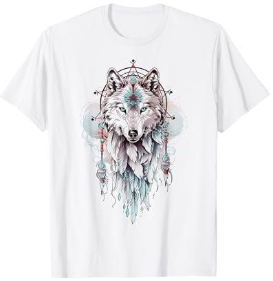 Bohemian Wolf Traumfänger Vintage T-Shirt