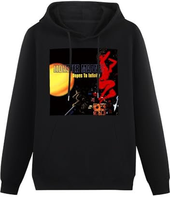 TAN YA XUE Monster Magnet Dopes to Infinity Unisex Sweatshirts Graphic Pullover Mens Black Printed Hoodies S