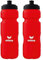 Erima Équipement Team Bouteille Unisex-Adult, Red, Standard (Lot de 2)