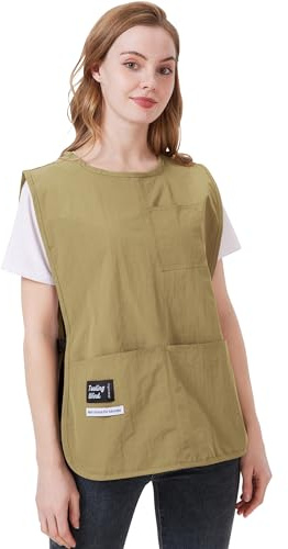 Nanxson Plus Size Tabards Apron with Pockets for Men Women Cleaning Apron Catering Kitchen Aprons Workwear Vest Apron