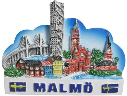 Malmo Schweden Kühlschrankmagnet 3D Tourismus Souvenir Kühlschrank Dekoration Magnet Aufkleber Handwerk