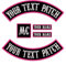 5 PCS Personalized Motorcycle Rocker Patches, Embroidered Biker Rocker Name Patch, Custom Rider Club Patch Motorcycle Patches for Vest, Jackets, Denim Jacket Iron-on