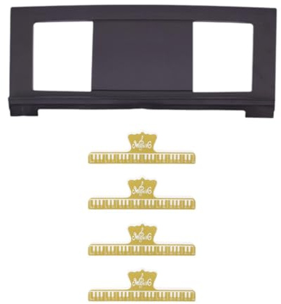 Oshhni Keyboard Music Stand Keyboard Music Score Holder, Leaf Stand, Piano Accessories for Gifts, with four gold clip