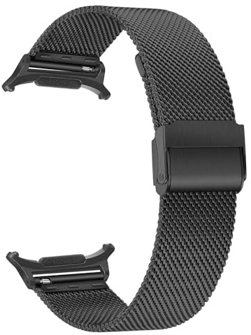 TRUMiRR Ersatz für Samsung Galaxy Watch 8 40mm 44mm / Classic 46mm Armband, Mesh Edelstahl Uhrenarmband No Gap Armband für Galaxy Watch8 Männer Frauen