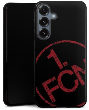 Silikon Hülle kompatibel mit Samsung Galaxy S25 + Case schwarz Handyhülle Fanartikel 1. FCN Textur