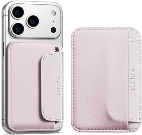 VULKIT Card Holder for Phone Slim Credit Card Holder for Men & Women Cards Wallet Stick On Phone Case Elastic Coins Pocket, Lilac