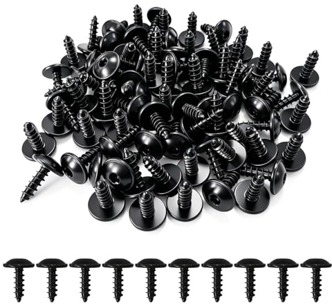 Lot De 80 Vis M5x16 Autoperceuse Pour Métal Noir - Vis Auto-taraudeuses Torx Manches Plate Pour Carrosserie, Fixation Fiable Aile, Pare-chocs, Compatibilité Voiture VW, Audi