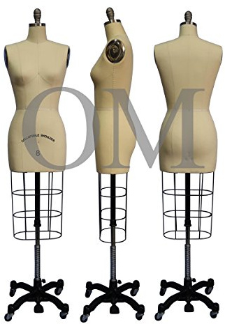 Female Professional Dress Form Mannequin with Collapsible Shoulders Size 8 (Collapsible Series)