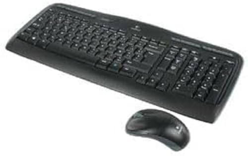 Logitech MK330 Kabelloses Tastatur-Maus-Set, 2.4 GHz Verbindung via Unifying USB-Empfänger, 4 programmierbare G-Tasten, 12 bis 24-Monate Batterielaufzeit, PC/Laptop, Belgisches AZERTY-Layout - Schwarz