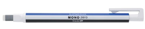Tombow Mono zero Präzisionsradierer-Set, rechteckige Spitze, mit 2 Nachfüllminen, Weiß