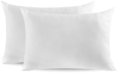 SleepyNights Satin Stripe Hotel Quality Bounce Back 1 Pillow Hypoallergenic & Anti Dust Mite Resistant Premium Filled Pillow for Side Sleepers