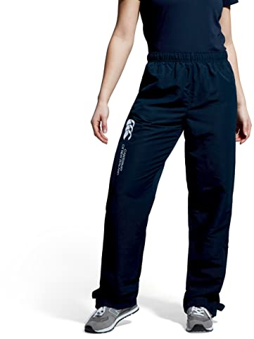 Canterbury Women's Open Hem Stadium Pants | Tracksuit/Lounge Pants | Jogging Bottoms | Durable | Full-Leg Size Zip Track Pants, Navy, 6
