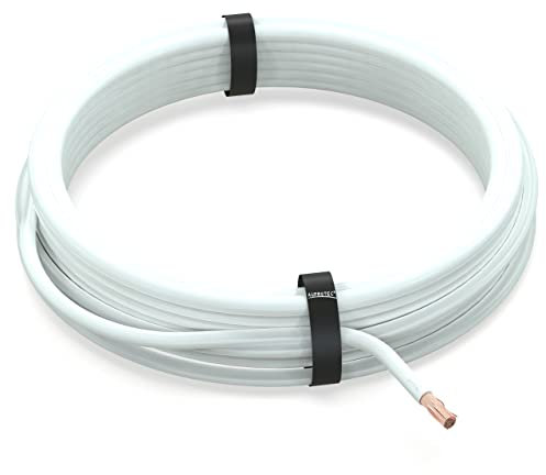 AUPROTEC 5m Fahrzeugleitung 1,5 mm² FLRY-B Auto Kabel als Ring Farbe weiß