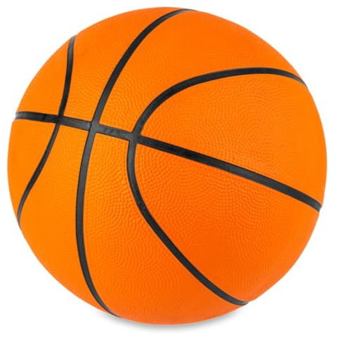 Toyrific Team Basketball Orange Basketball Size 7, Rubber Basketball for Kids and Youth