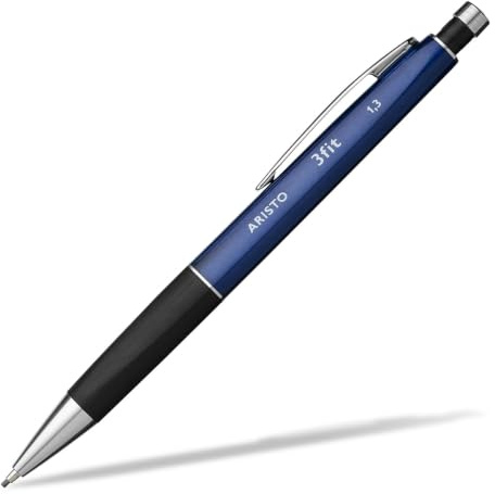 GEOtec Druckbleistift, Drehbleistift Feinminenstift 3fit, 1,3 mm, HB, metallic blau