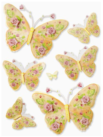 Hobbyfun 3D XXL-Sticker Schmetterling orange