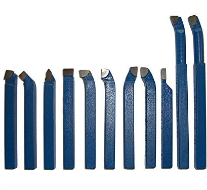 PAULIMOT Drehmeißel-Set 11-teilig mit Hartmetallplatten P30, DIN 4976, 12 mm