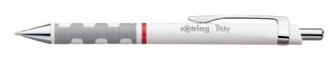 Rotring 6 Kugelschreiber, Tikky Feinminenstift, weiß, blaue Tinte