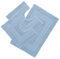 CASA TESSILE Torino Set 3 tappeti Bagno in Spugna, 1 cm 60X90 + 2 Girowater cm 60x45 - Azzurro