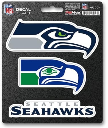NFL Seattle Seahawks Team Decal, 3-Pack