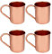 Zap Impex ® Pure Copper Moscú Mule taza, sin recubrimiento, cobre puro, ideal para entretener cualquier bebida refrescante deslumbrante y bar o casa, gran conjunto de regalo barra de 4