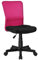 BAKAJI Silla Escritorio Oficina Giratoria Transpirable de Tela Red Altura Ajustable con Ruedas Color Fucsia y Negro