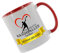 Crealuxe Kaffeetasse 'Die besten Handballer heißen... Wunschname' personalisiert, Spruchtasse, hochwertige Keramiktasse (Rot)