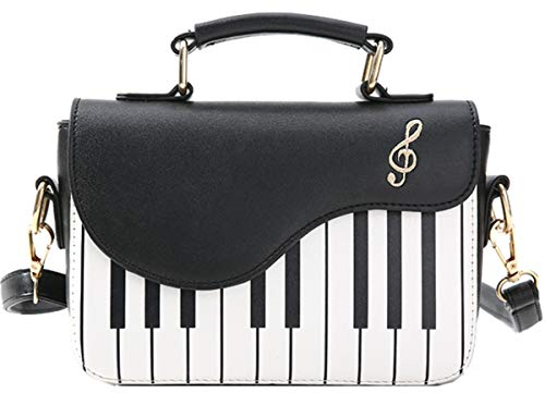 Rullar Damen Mädchen Mode Kleine PU Leder Henkeltaschen Handtasche Umhängetasche Schultertasche Shopper Piano Key Handtasche Shoulder Handbag